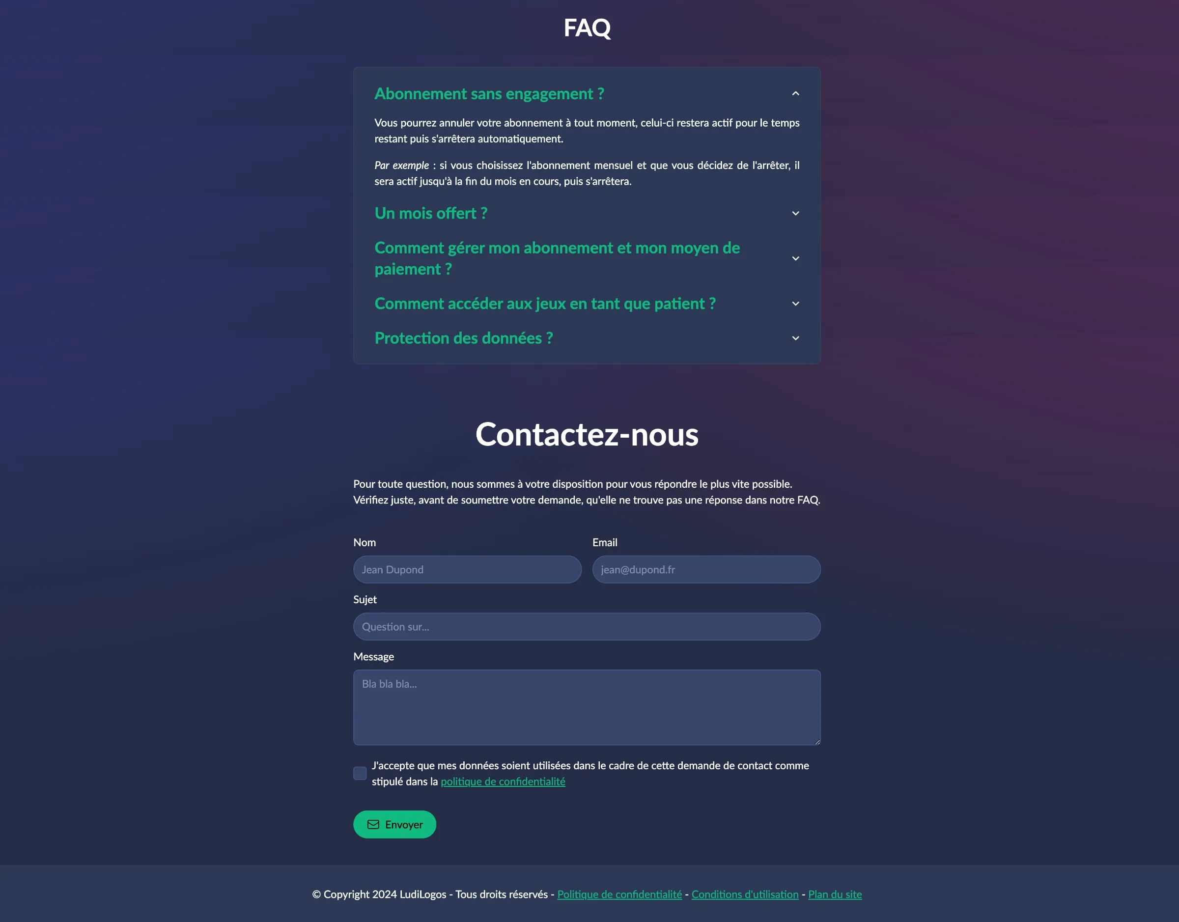LudiLogos | FAQ et Contact